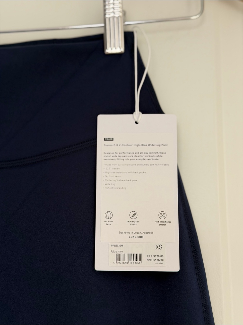 LSKD Fusion V-Contour High-Rise Pant in Future Navy, Size X-Small - Picture 9 of 12